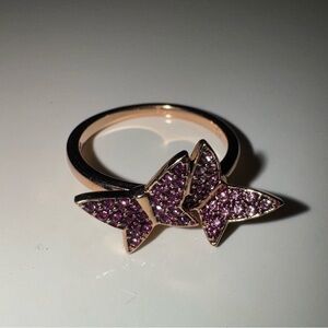 Swarovski Lilia Butterfly Rose Gold Ring Size 8